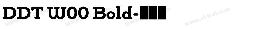 DDT W00 Bold字体转换